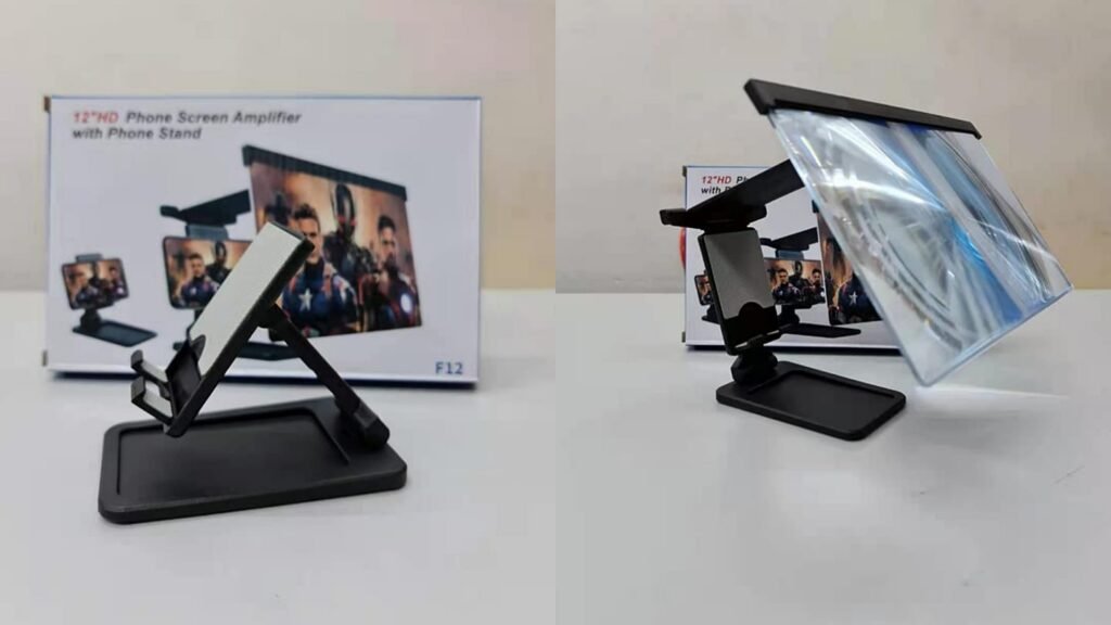 Amplificateur d'Écran 3D 12 pouces avec support de téléphone