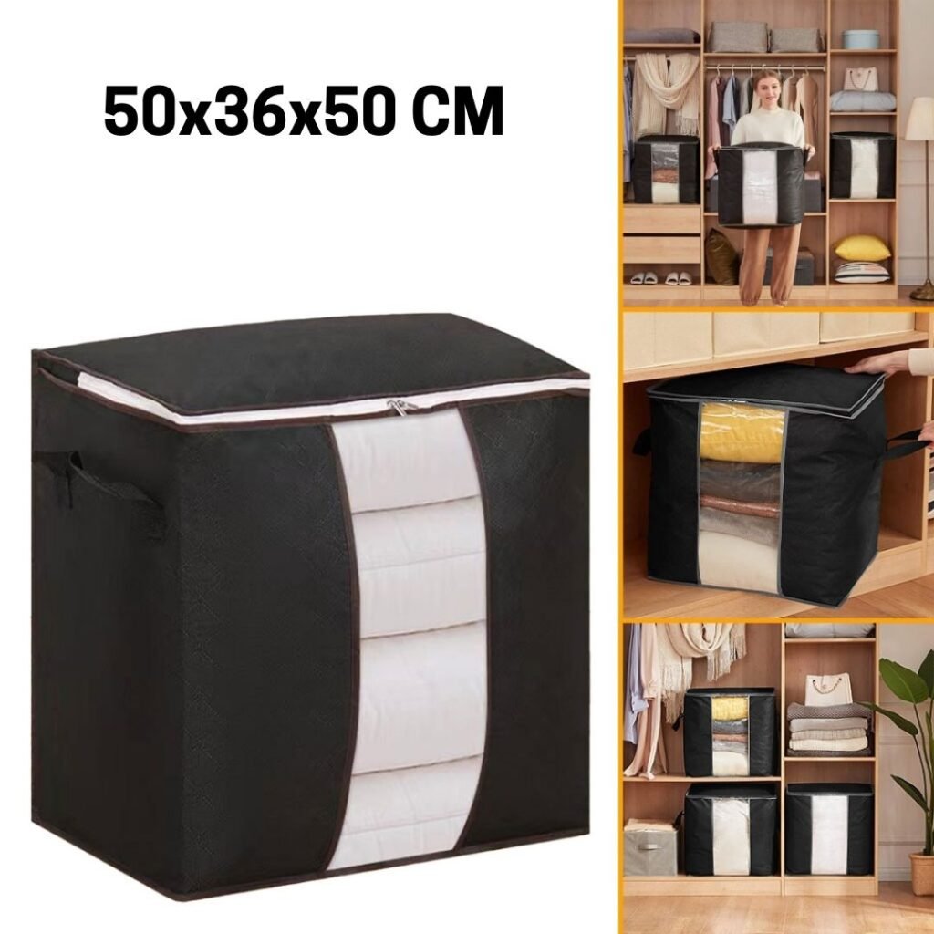 Lot de Sacs de Rangement 90L Noire