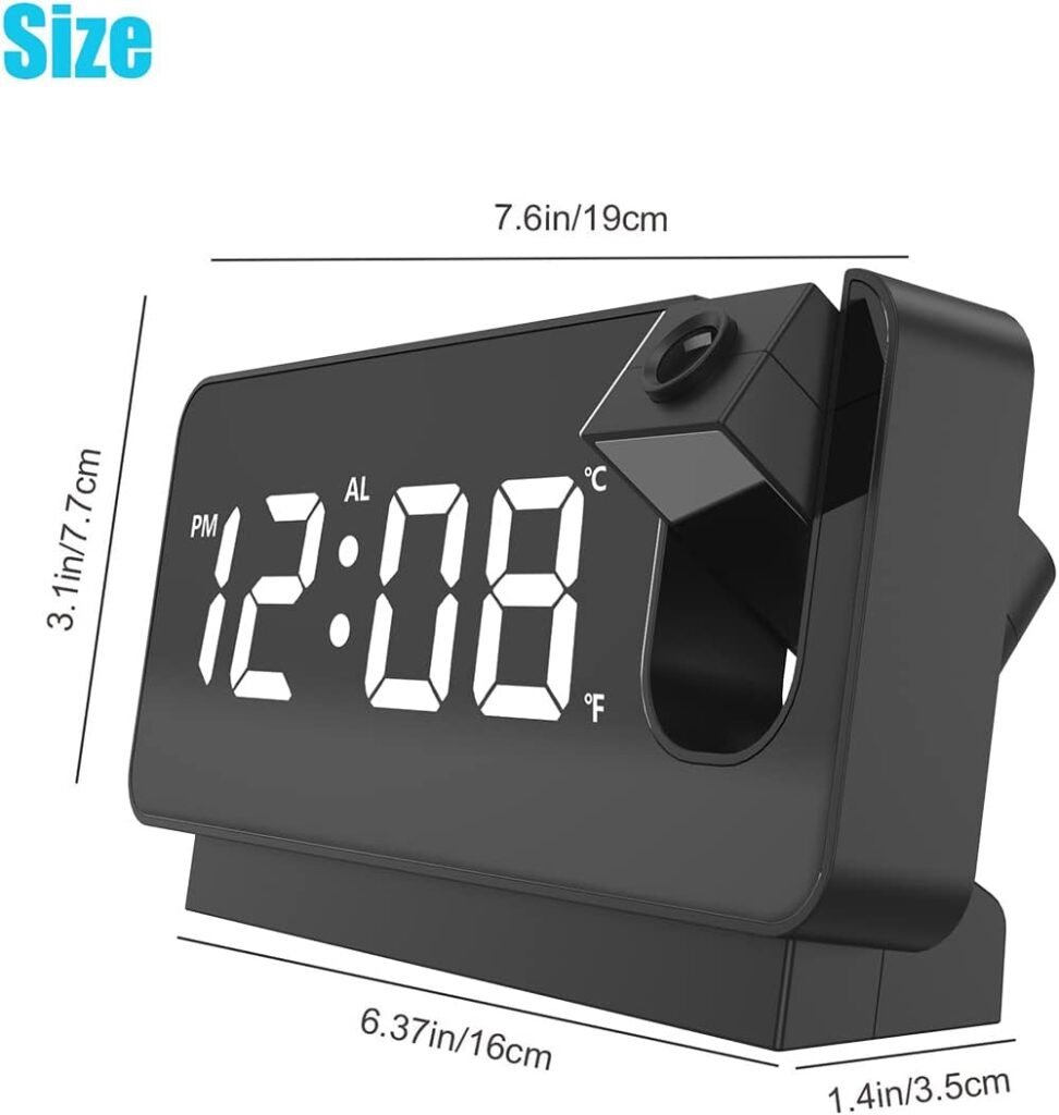 Réveil LED à Projection – Heure et Température en Un Clin d’Œil