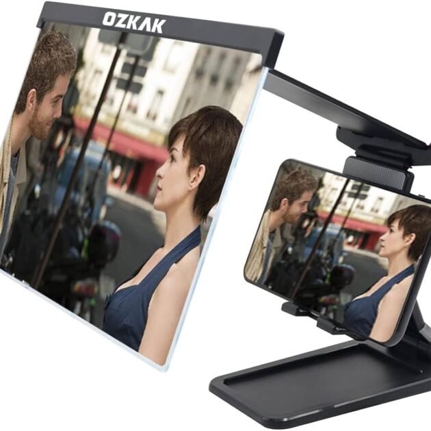 Amplificateur d'Écran 3D 12 pouces avec support de téléphone