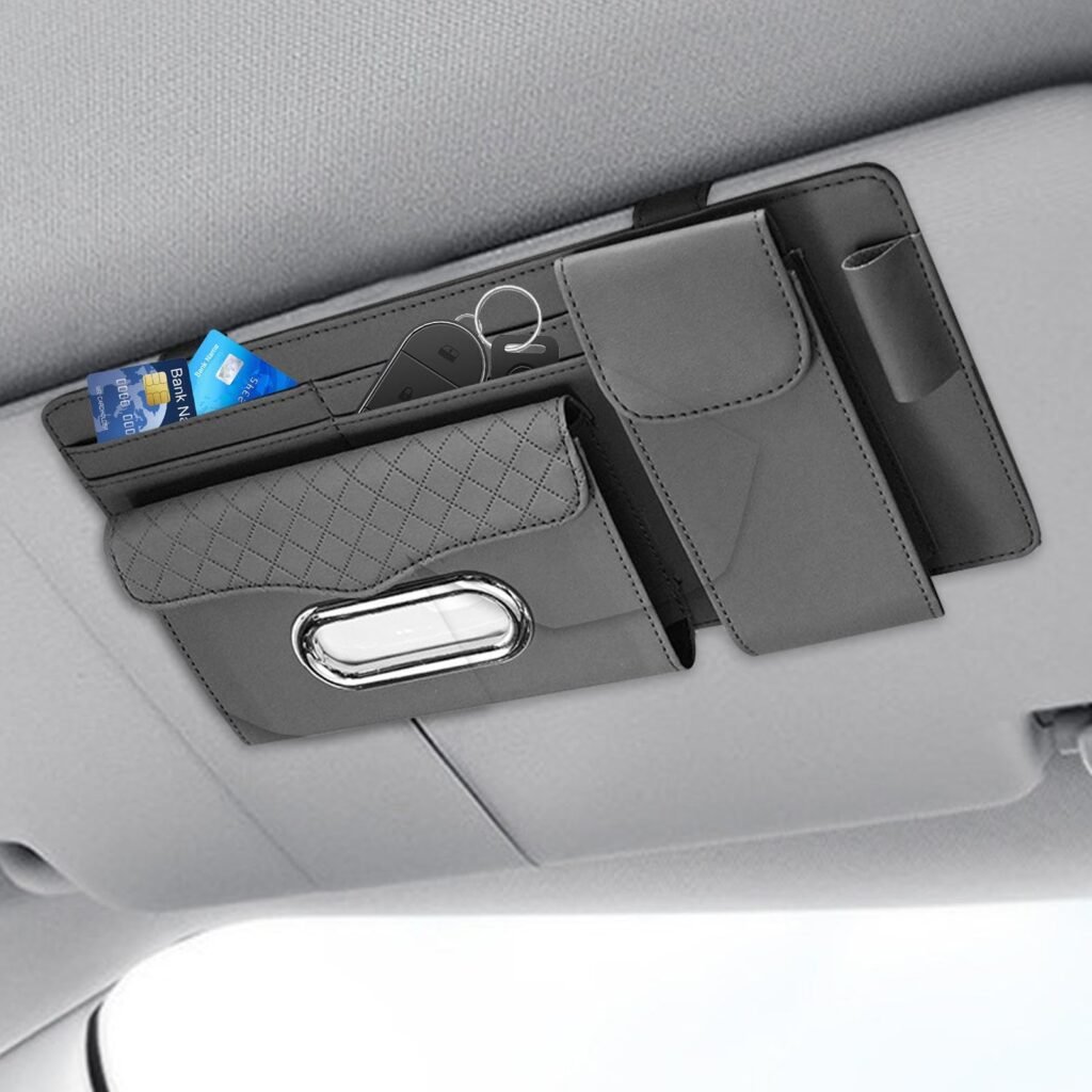 Organiseur Pare-soleil Voiture – Rangement Élégant & Multifonction