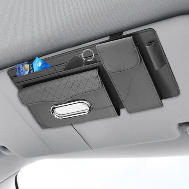 Organiseur Pare-soleil Voiture – Rangement Élégant & Multifonction