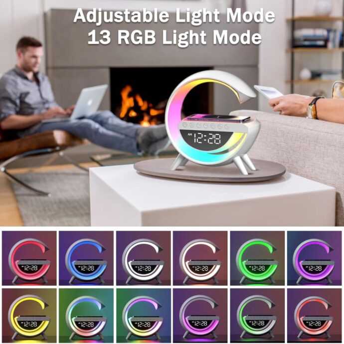 ⁦Lampe LED Multifonction avec Chargeur Sans Fil⁩ - الصورة ⁦3⁩