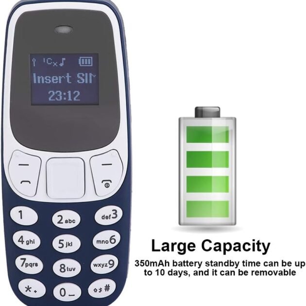 Mini Téléphone Double SIM avec Bluetooth & Changeur de Voix