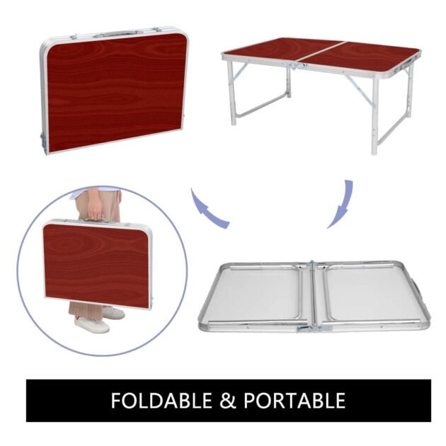 Table Pliante Portable en Aluminium Solide et Légère