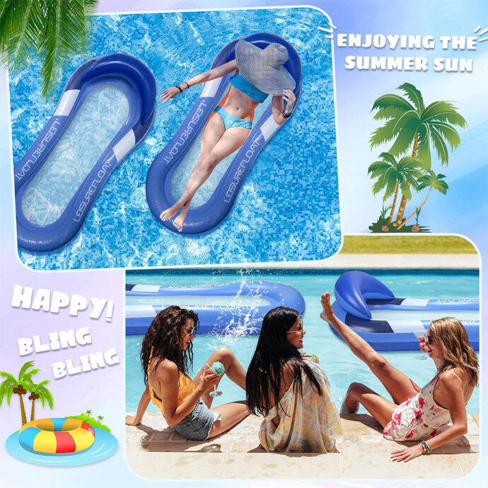 ⁦Matelas Piscine Gonflable XXL – Flottabilité et Détente Estivale⁩ - الصورة ⁦3⁩
