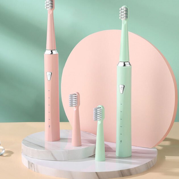 Brosse à Dents Sonique avec 4 Têtes et 5 Modes