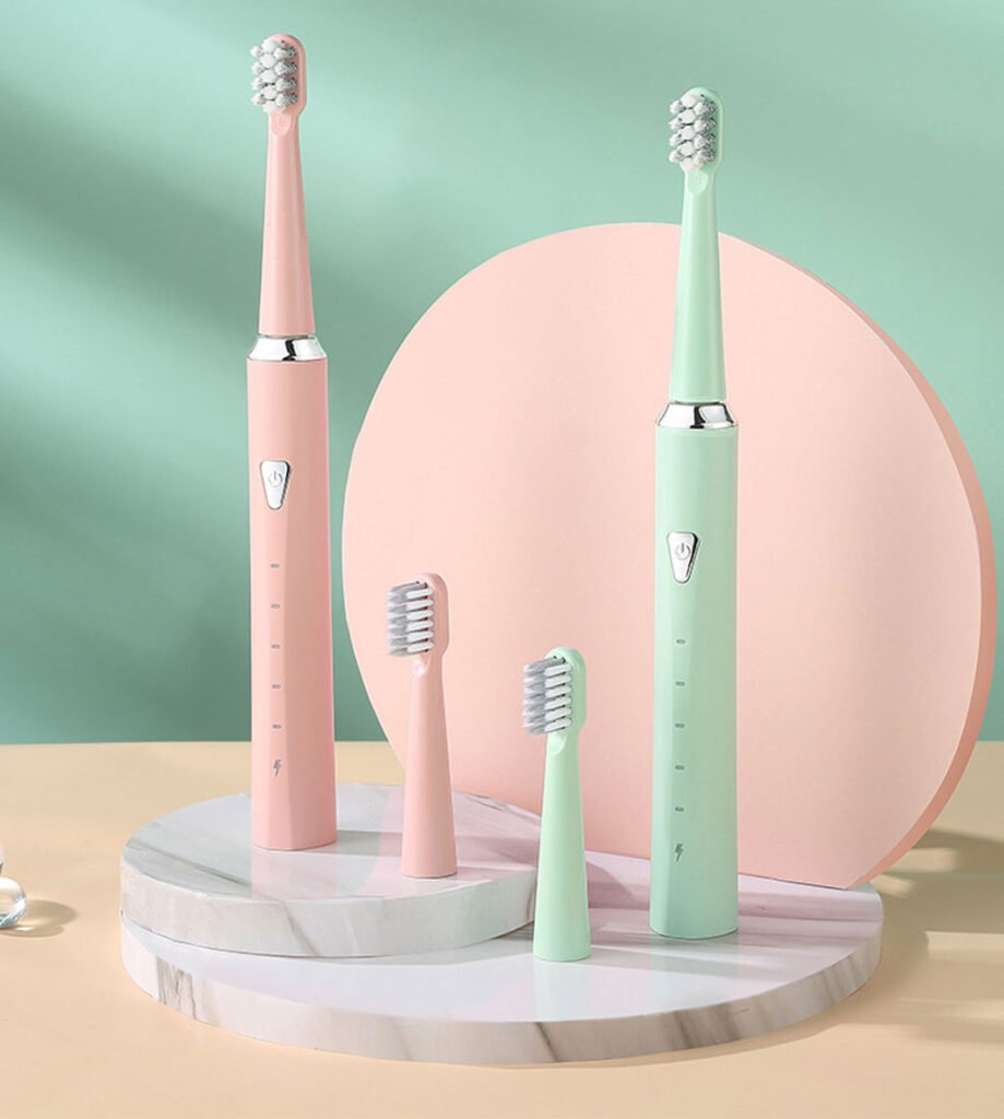 Brosse à Dents Sonique avec 4 Têtes et 5 Modes