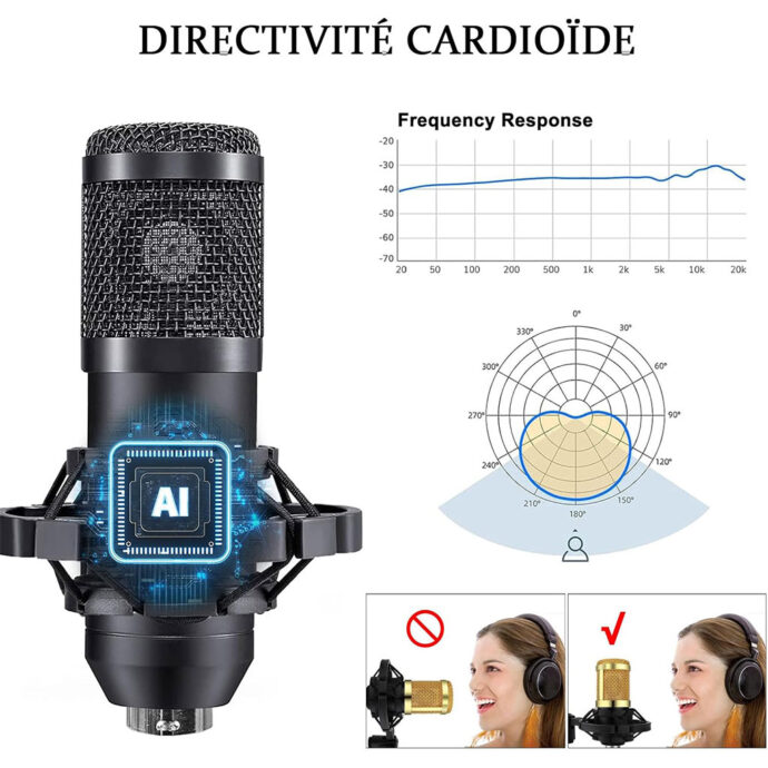 ⁦Pack Microphone MC-88 avec Carte Son en Direct⁩ - الصورة ⁦2⁩