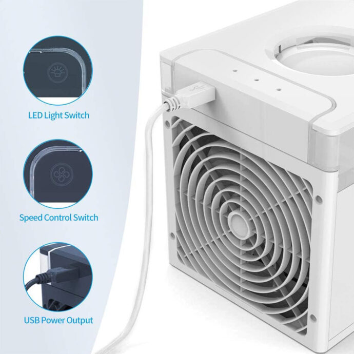 ⁦Mini Climatiseur Air Cooler – Fraîcheur Portable 4-en-1⁩ - الصورة ⁦2⁩