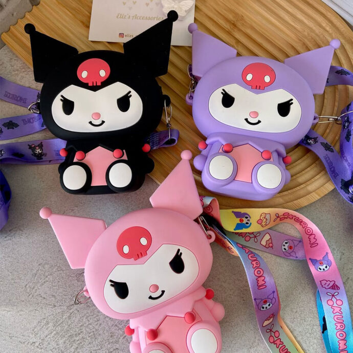 ⁦Mini Sac à Bandoulière Kuromi  pour Enfants et Fans de Manga⁩ - الصورة ⁦4⁩