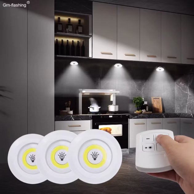 Kit de 3 Lampes LED Sans Fil avec Télécommande