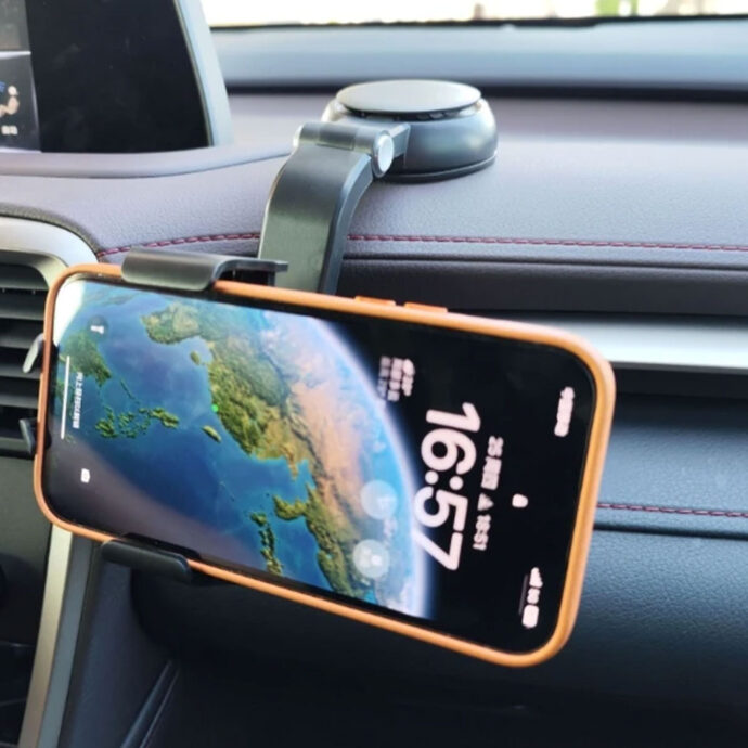⁦Support Téléphone Voiture Fixation Tableau de Bord⁩ - الصورة ⁦4⁩