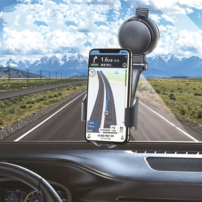 ⁦Support Téléphone Voiture Fixation Tableau de Bord⁩ - الصورة ⁦3⁩