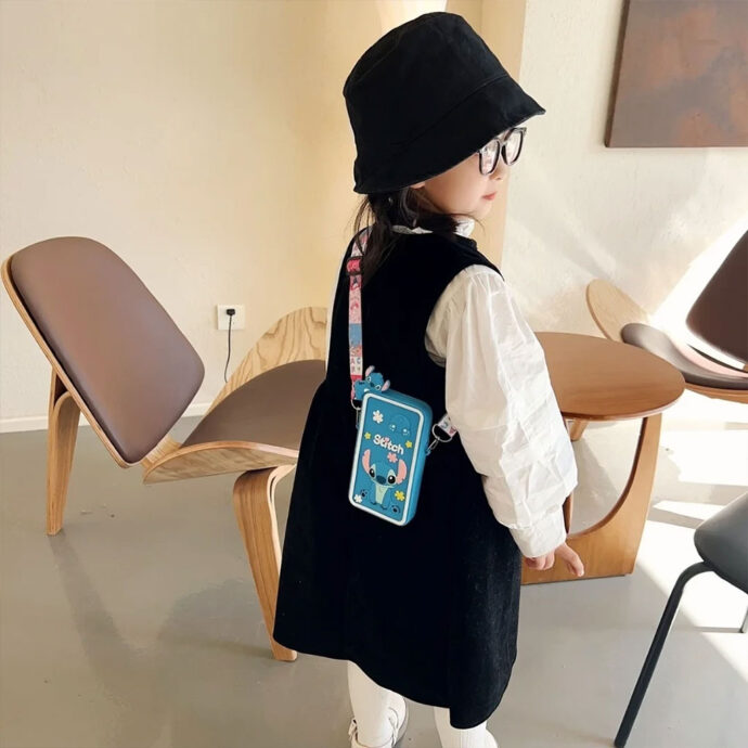 ⁦Pochette Bandoulière Stitch – Accessoire Mignon pour Enfants⁩ - الصورة ⁦4⁩