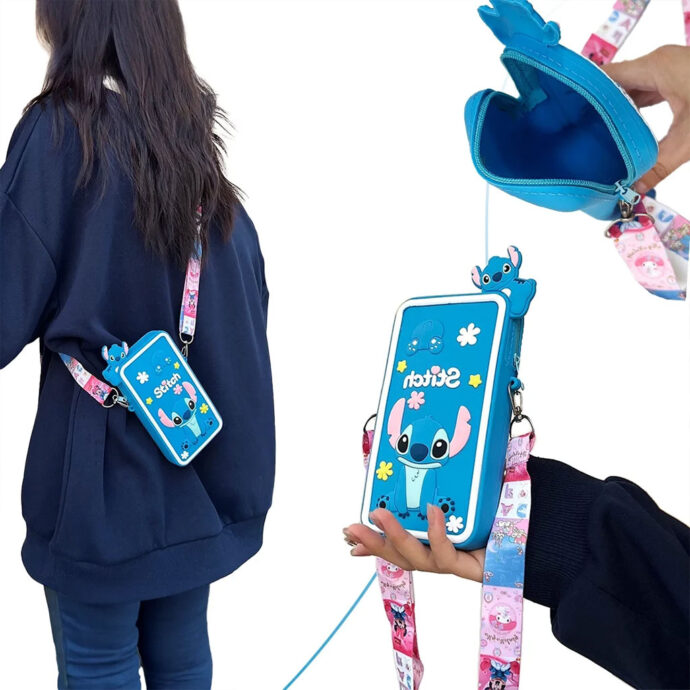 ⁦Pochette Bandoulière Stitch – Accessoire Mignon pour Enfants⁩ - الصورة ⁦3⁩