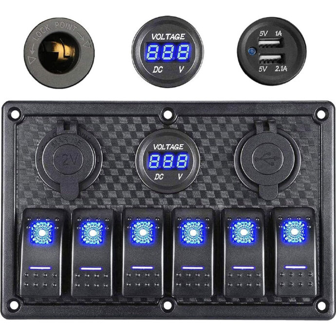 ⁦Panneau de commande 12 V avec Affichage de Voltage⁩ - الصورة ⁦4⁩