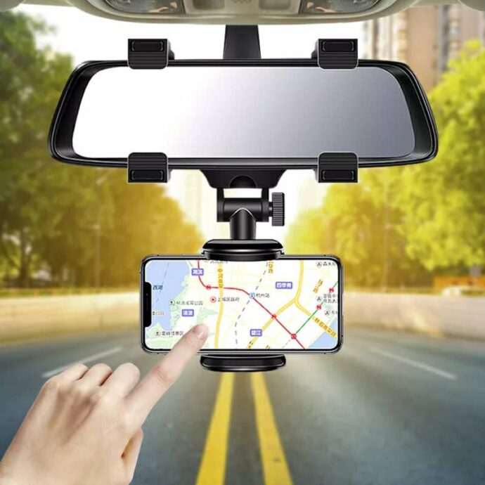⁦Support Rétroviseur Téléphone Voiture 360°⁩ - الصورة ⁦2⁩
