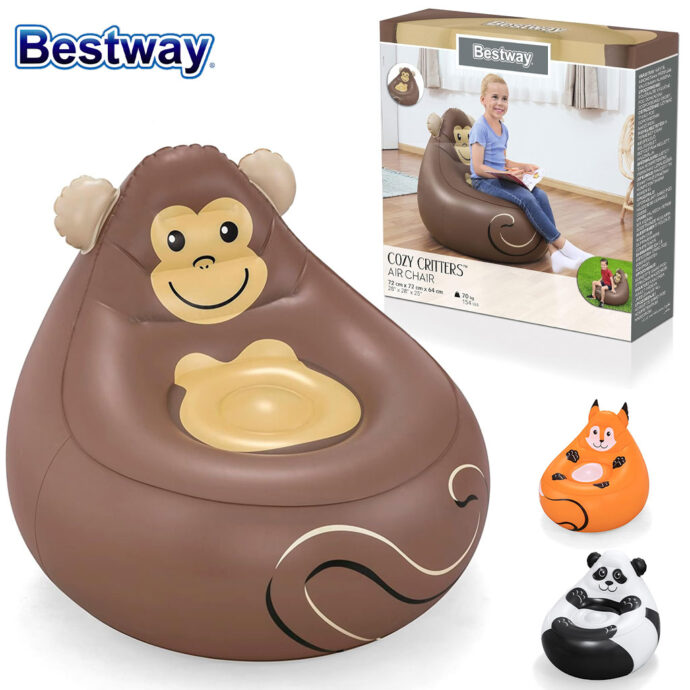 ⁦Fauteuil Gonflable Cozy Critters – Confort Ludique pour Enfants⁩ - الصورة ⁦2⁩