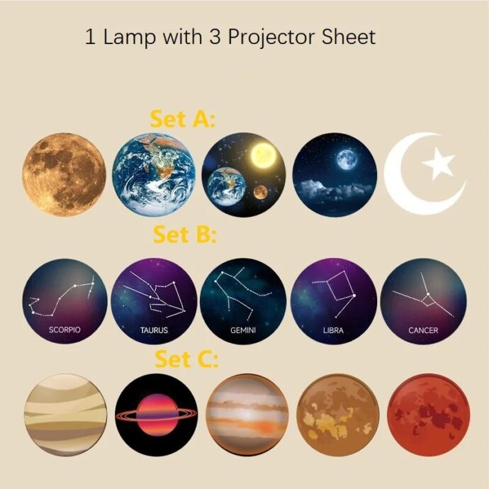⁦Projecteur d'Étoiles & Univers avec 15 motifs⁩ - الصورة ⁦2⁩