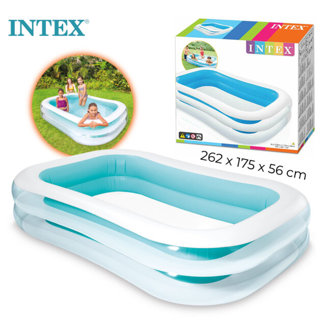 Piscine Gonflable Intex 203x152x48 cm – Espace Aquatique pour Enfants