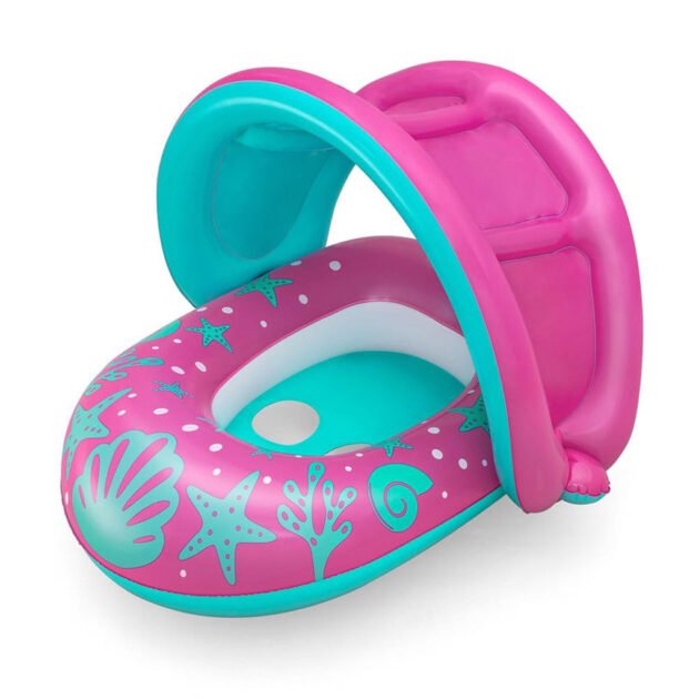 Bouée Gonflable Enfant avec Toit Anti-UV 80x85cm