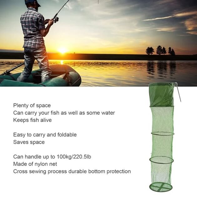 Filet de Pêche Pliable – Cage légère et résistante pour vos aventures de pêche