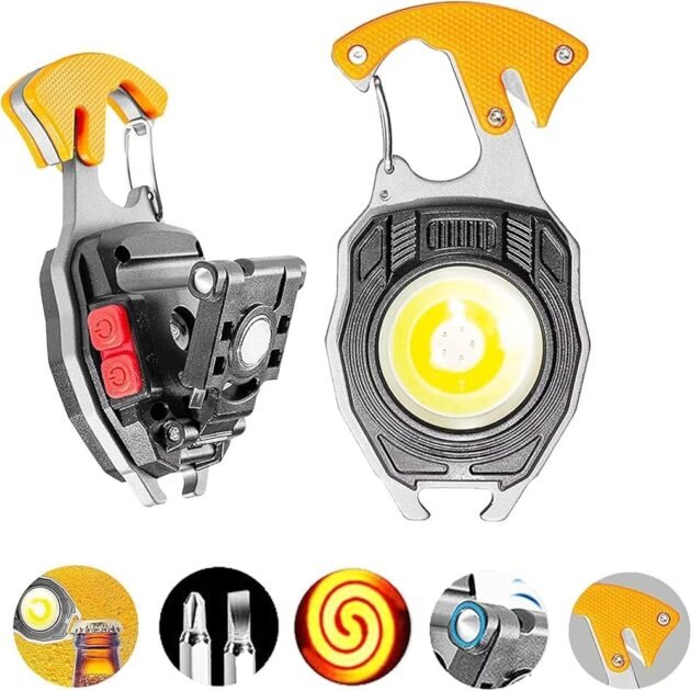 Mini Lampe Torche Porte-Clés 7 Modes