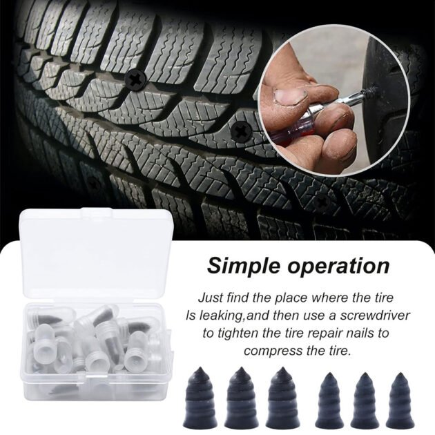 Kit Clous de Réparation de Pneus – Solution Express Anti-crevaison