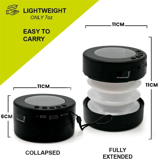 Haute parleur Bluetooth Pliable & Lumineuse – Son et Lumière