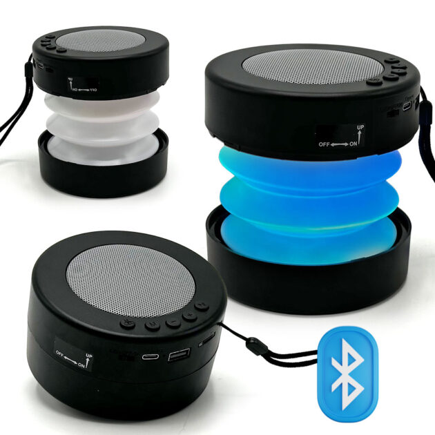 Mini Enceinte Bluetooth Pliable & Lumineuse – Son et Lumière