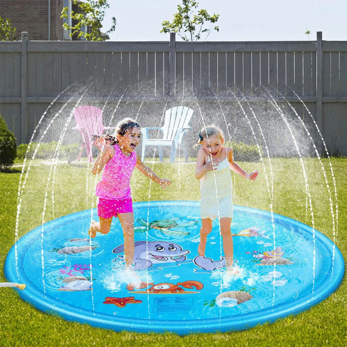 ⁦Tapis Arroseur Bébé 170cm – Jeux d’Eau Été pour Enfants⁩ - الصورة ⁦4⁩