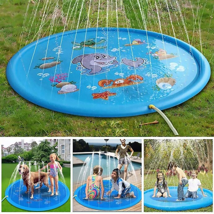 ⁦Tapis Arroseur Bébé 170cm – Jeux d’Eau Été pour Enfants⁩ - الصورة ⁦2⁩