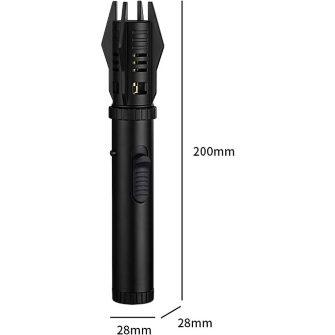 ⁦Briquet Torche Métal – Flamme Droite Réglable & Coupe-Vent⁩ - الصورة ⁦2⁩