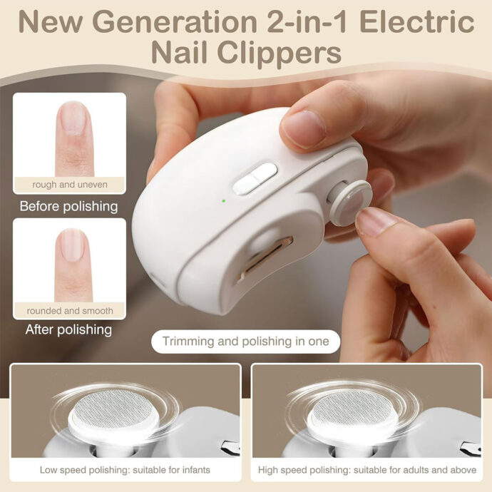 ⁦Coupe-Ongles Électrique Intelligent 2 en 1⁩ - الصورة ⁦3⁩