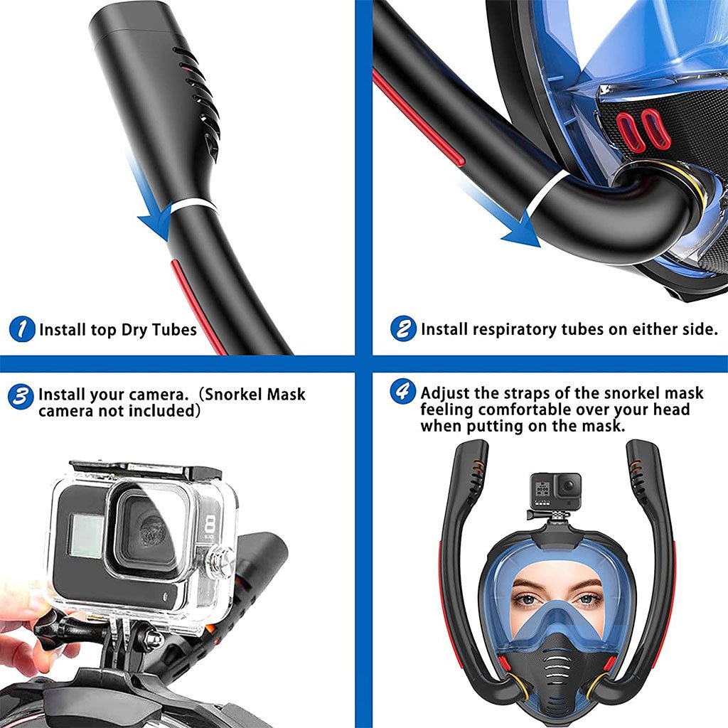 Masque de Plongée Intégral Anti-Buée – Vision Panoramique & Respiration Naturelle