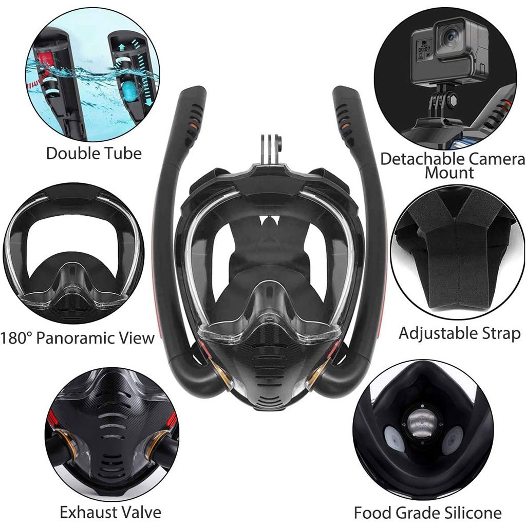 Masque de Plongée Intégral Anti-Buée – Vision Panoramique & Respiration Naturelle