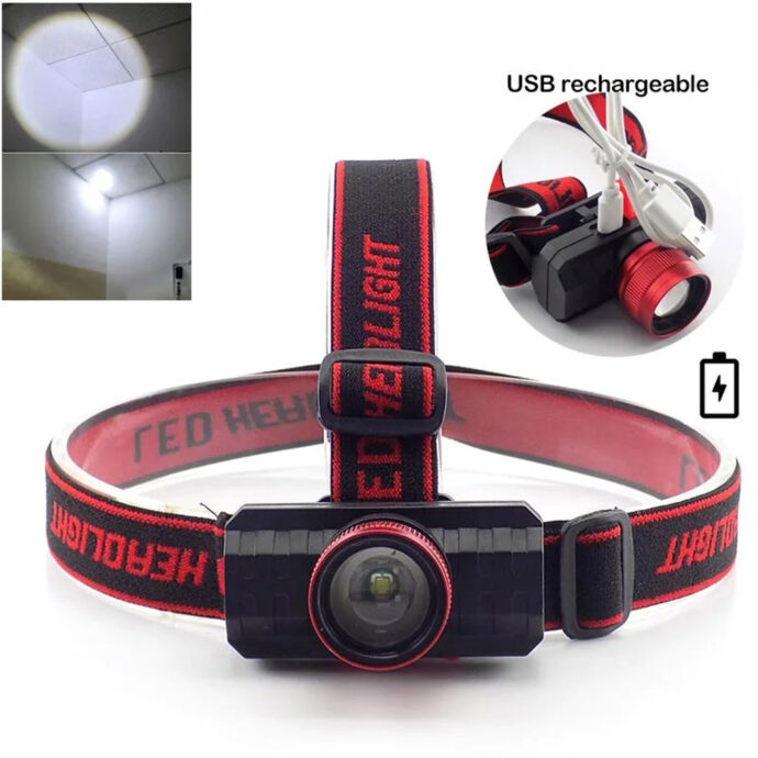 ⁦Lampe Frontale Réglable Ultra Légère 3 Modes⁩ - الصورة ⁦2⁩