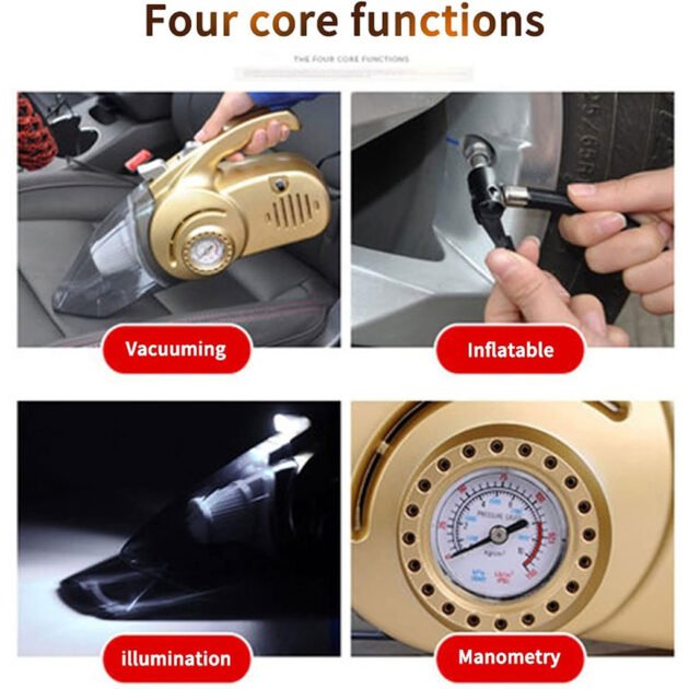 Aspirateur Auto 2-en-1 TurboX – Aspiration & Gonflage