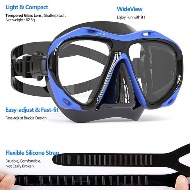 Lunettes de Natation avec Cache-Nez – Vision Claire et Protection Totale