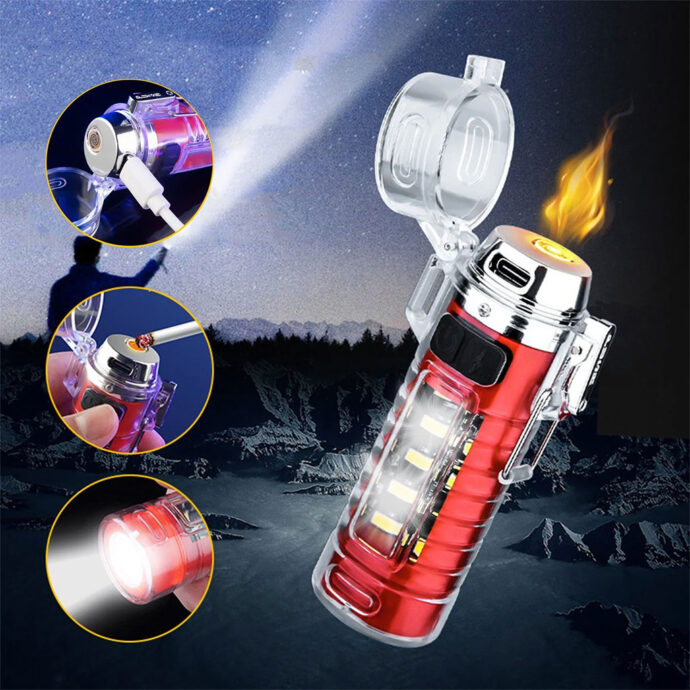 ⁦Lampe et Briquet Électrique Rechargeable USB⁩ - الصورة ⁦3⁩