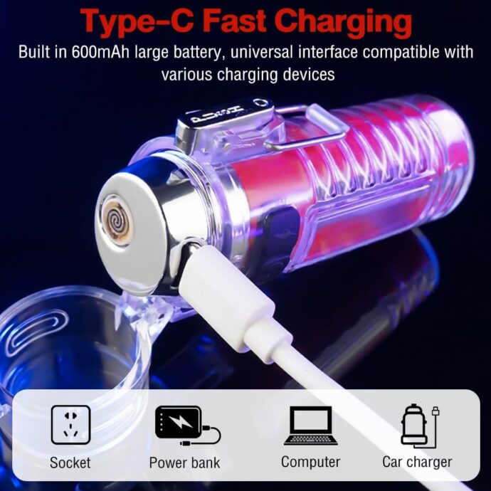 ⁦Lampe et Briquet Électrique Rechargeable USB⁩ - الصورة ⁦4⁩