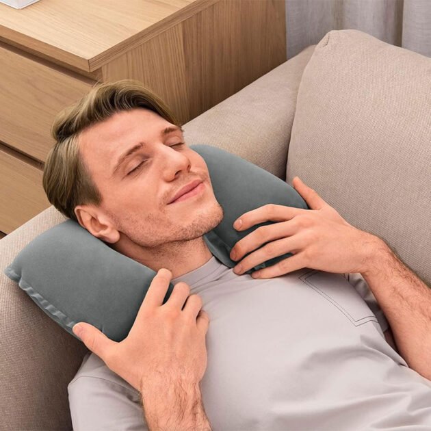 Oreiller Cervical Gonflable Bestway – Confort Nomade et Douceur Floquée