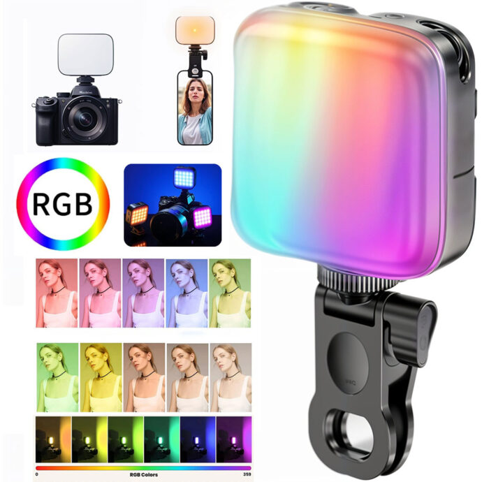 Lampe Selfie LED pour Smartphone – Éclairage Pro pour Photos & Vidéos