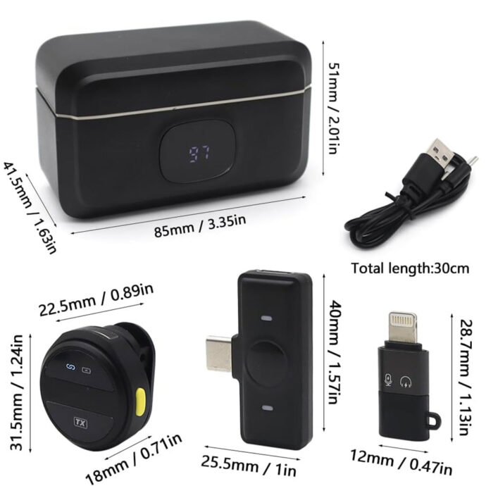 ⁦Microphones à Clipser Sans Fil – Son Clair & Connexion Instantanée⁩ - الصورة ⁦4⁩