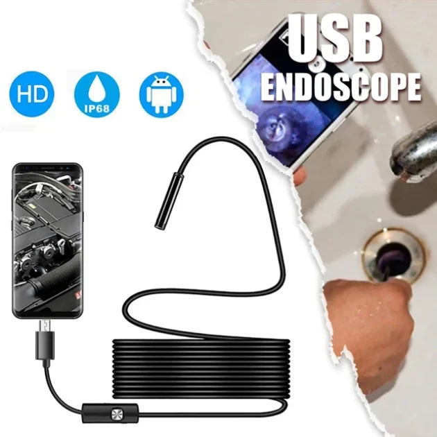 Caméra d’Inspection Endoscope 3-en-1 – Vision Précise dans les Endroits les Plus Difficiles