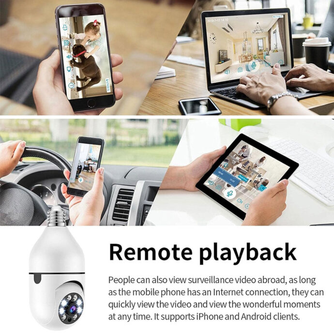 ⁦Caméra de Surveillance Ampoule HD – Vision Nocturne Couleur & Sécurité Intelligente 24/7⁩ - الصورة ⁦2⁩