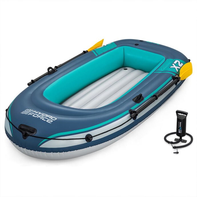 ⁦Ensemble de Bateau Hydro Force Trek X2 – Bateau Gonflable 2 Places avec Rames et Pompe⁩ - الصورة ⁦2⁩