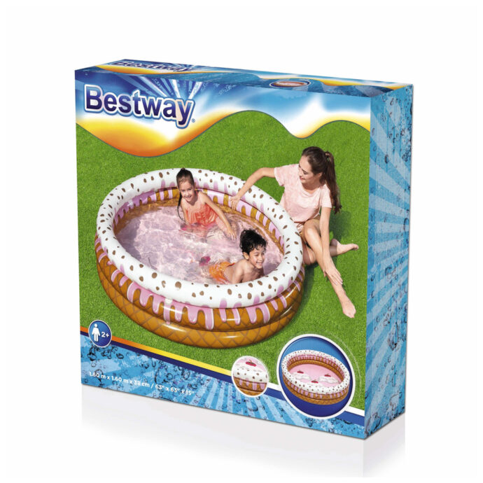 ⁦Piscine Gonflable Donut 160 x 38 cm – Design Gourmand et Amusant⁩ - الصورة ⁦2⁩