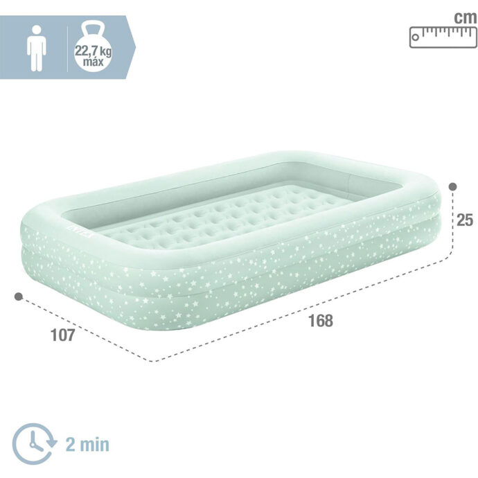 ⁦Matelas Pneumatique Enfant avec Cadre Relevé 168x107 cm – Intex⁩ - الصورة ⁦3⁩